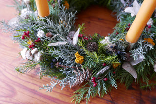 Adventskranz 'Gelb' (Bio-Pflanzen)