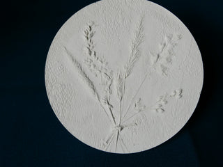 Botanical bas relief 'Papaver&Solidago'