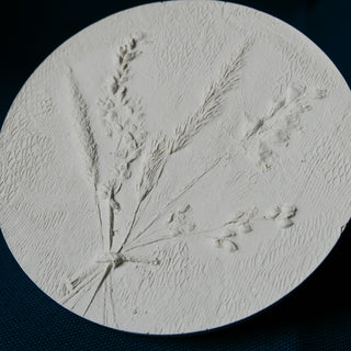 Botanical bas relief 'Papaver&Solidago'