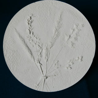 Botanical bas relief 'Papaver&Solidago'