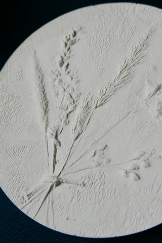 gipsrelief botanicel bas relief gräser