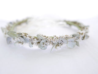 haarranz eukalyptus weiß silber kommunion