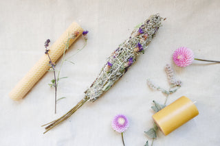 räucherbündel basilikum heiligenkraut beifuß smudge stick