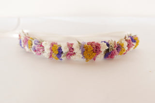 haarkranz trockenblumen bunt kinder konfirmation