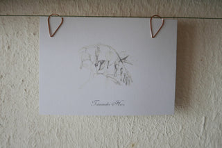 Postkarte 'Tränendes Herz'