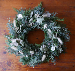 winterkranz türkranz bio slowflowers eukalyptus weiß