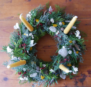 Adventskranz 'Gelb' (Bio-Pflanzen)