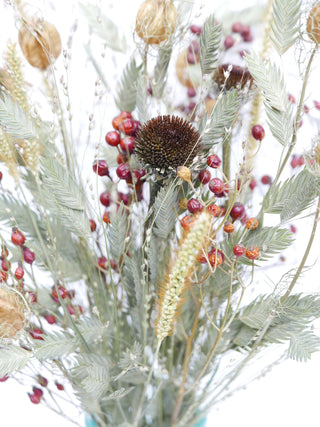 Trockenblumen 'Hagebutte und Gräser'