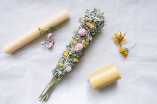 räucherbündel smudge stick mit blumen schafgarbe minze bio ökologisch