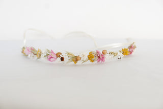 schmaler haarkranz trockenblumen 