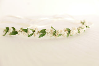 haarkranz weiß grün schmal trockenblumen zart