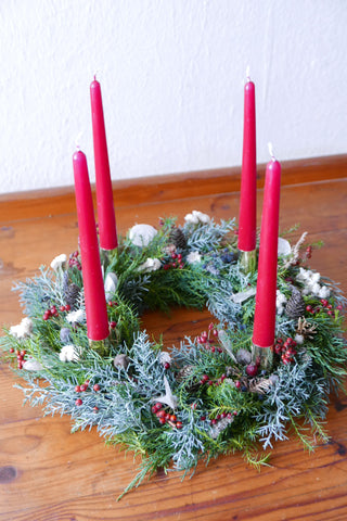 Adventskranz 'Hagebutte' (Bio-Pflanzen)