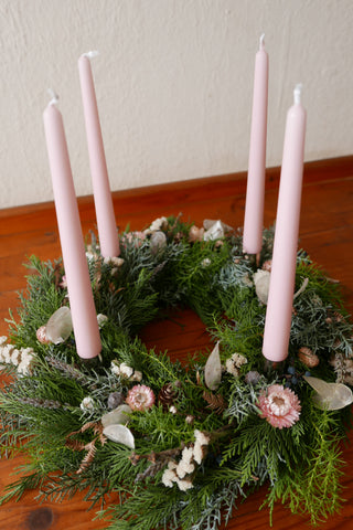 Adventskranz 'Rosé' (Bio-Pflanzen)