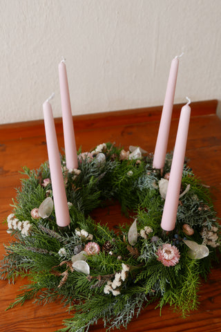 Adventskranz 'Rosé' (Bio-Pflanzen)