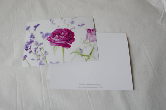 Postkarte 'Rose'