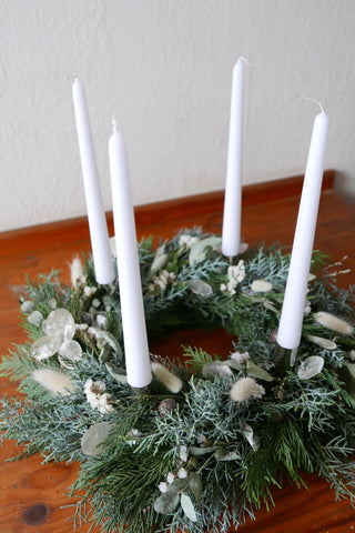 Adventskranz 'Schneeweißchen' (Bio-Pflanzen)